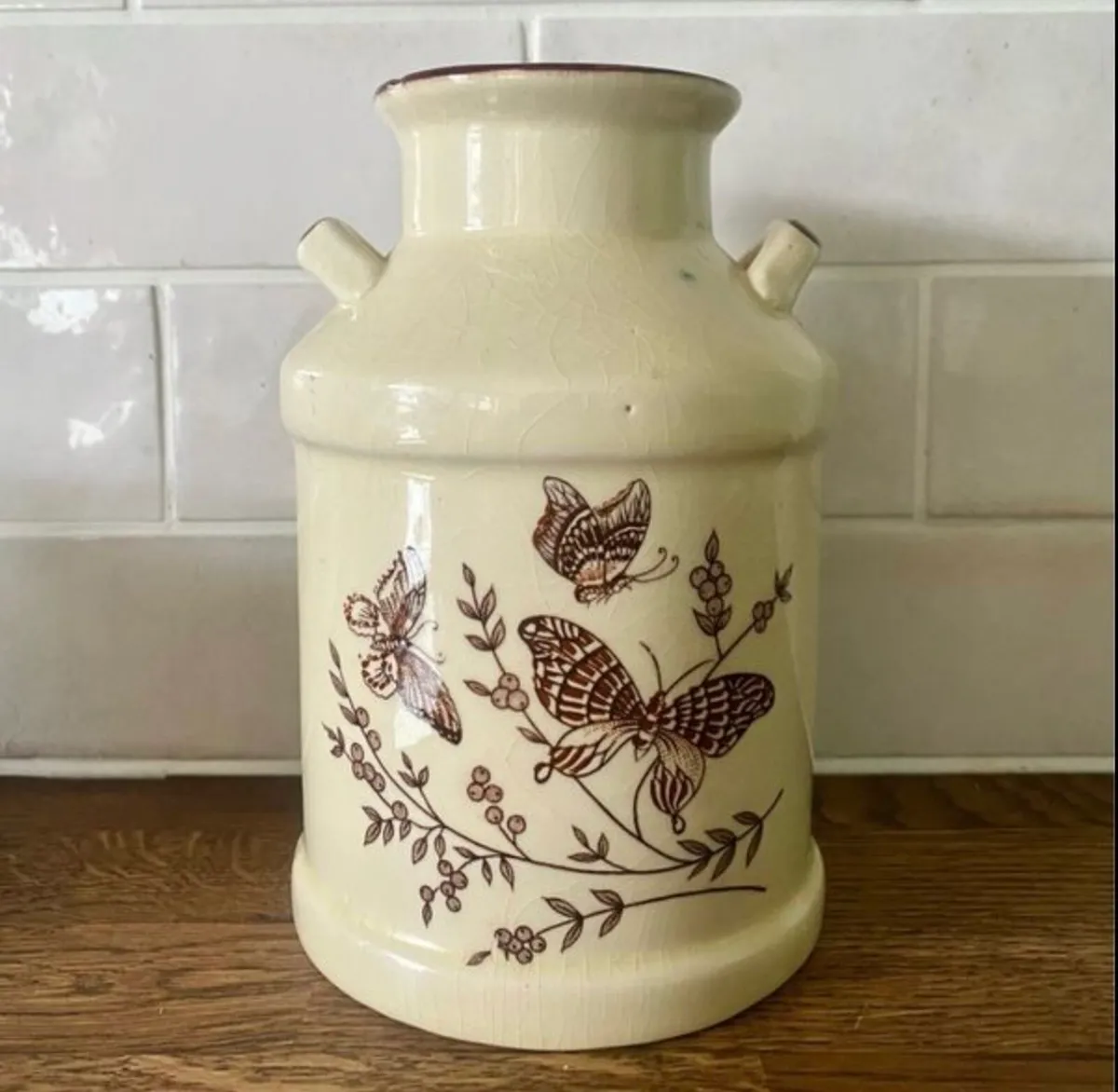 Vintage 70s Milk Churn/Jug Ceramic Stoneware - Image 1