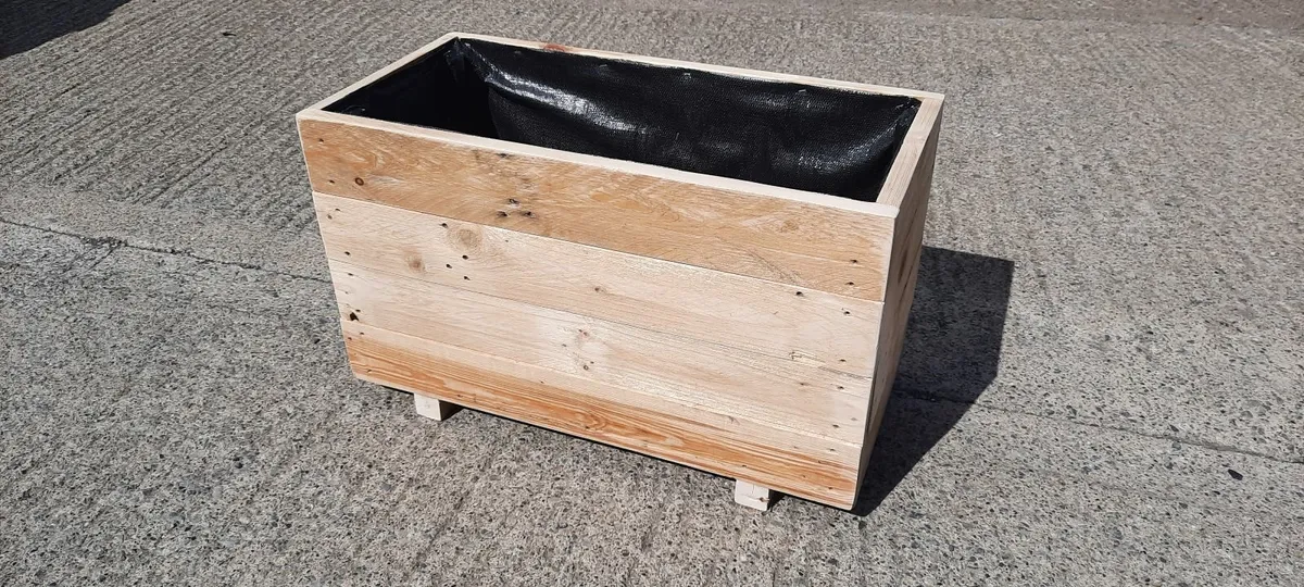 Small Outdoor Wooden Planters - Image 2