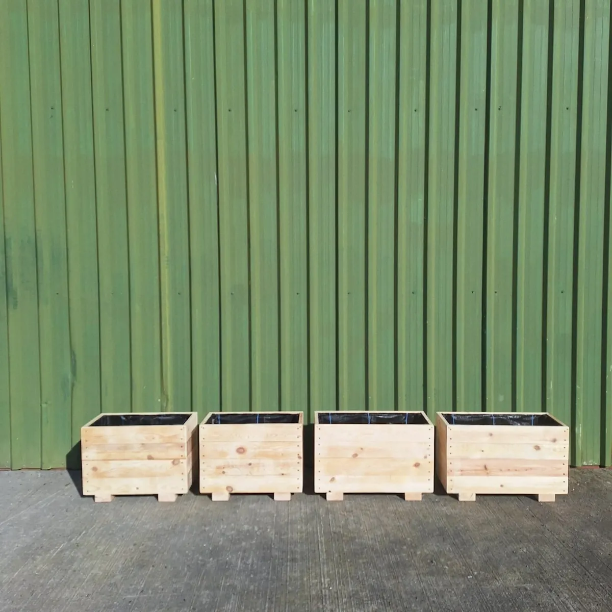 Small Outdoor Wooden Planters - Image 3