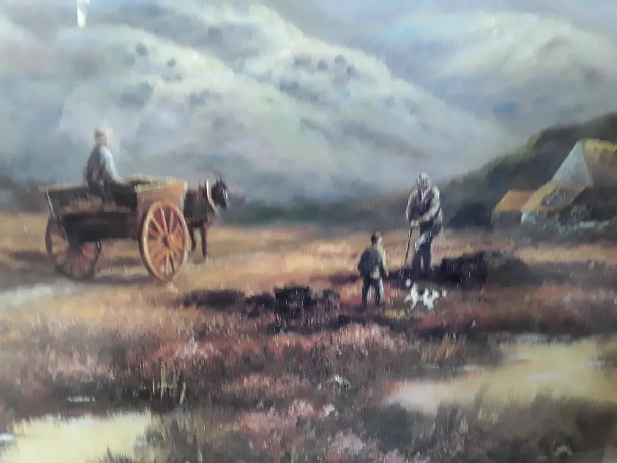 Beautiful large picture in glass frame - Image 1