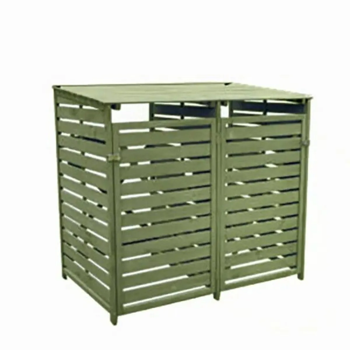 Wheelie Bin Storage – 2 Bays- Green - Image 1