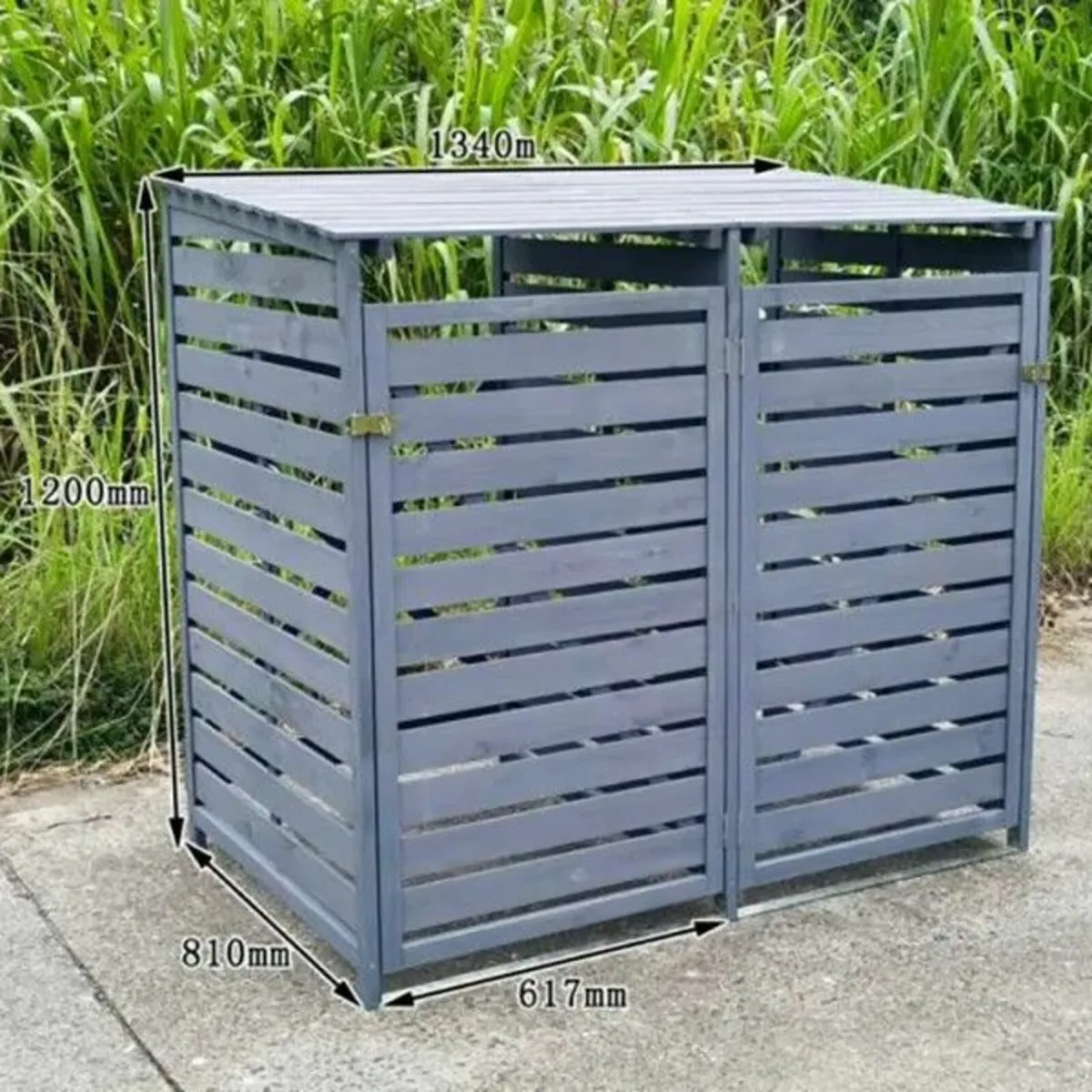 Wheelie Bin Storage – 2 Bays- Green - Image 3