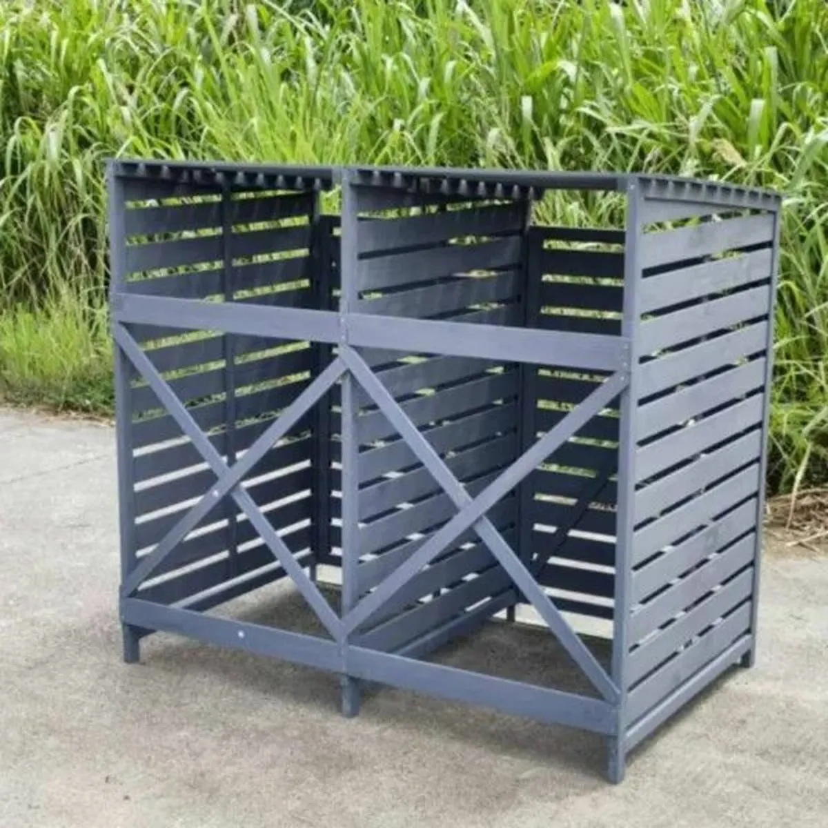 Wheelie Bin Storage – 2 Bays- Green - Image 4