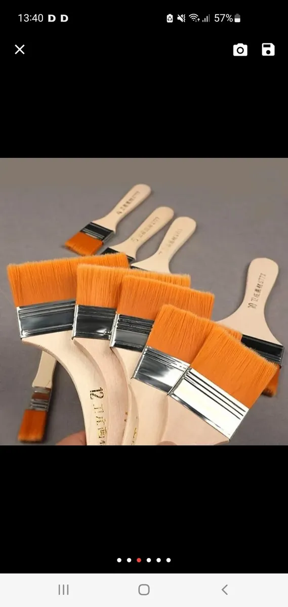 12 Acrylic, Watercolour Brushes - Image 1
