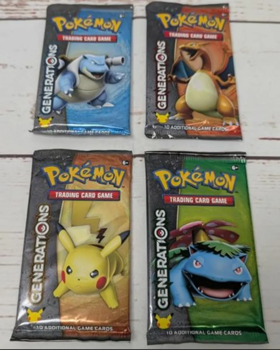 Pokemon Generations Booster Packs Art Set 4 Packs