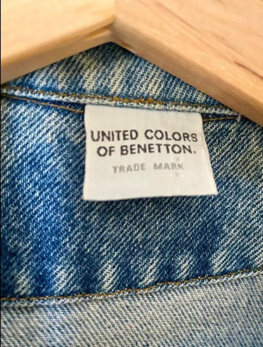 Vintage 90s United Colours of Benetton Denim Vest - Image 3