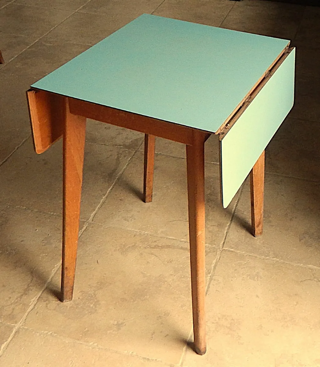 Vintage Mid Century Drop Leaf Kitchen Table - Image 1