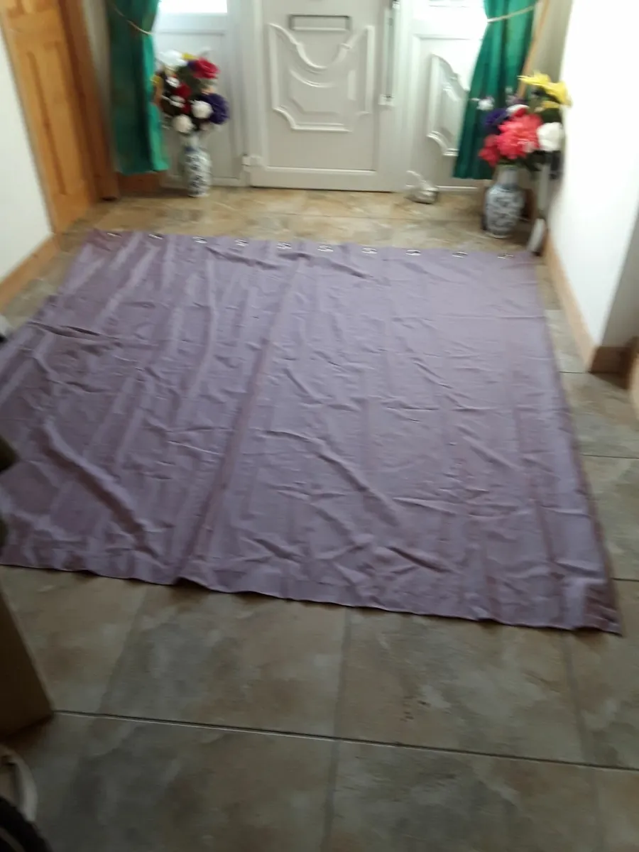 As new large lavender drapes fully lined - Image 1
