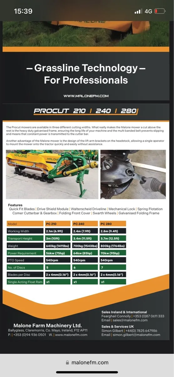 New Malone 8ft mower - Image 2