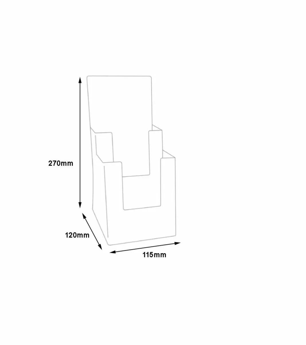 2 Tier Portrait Leaflet Holder - Image 4