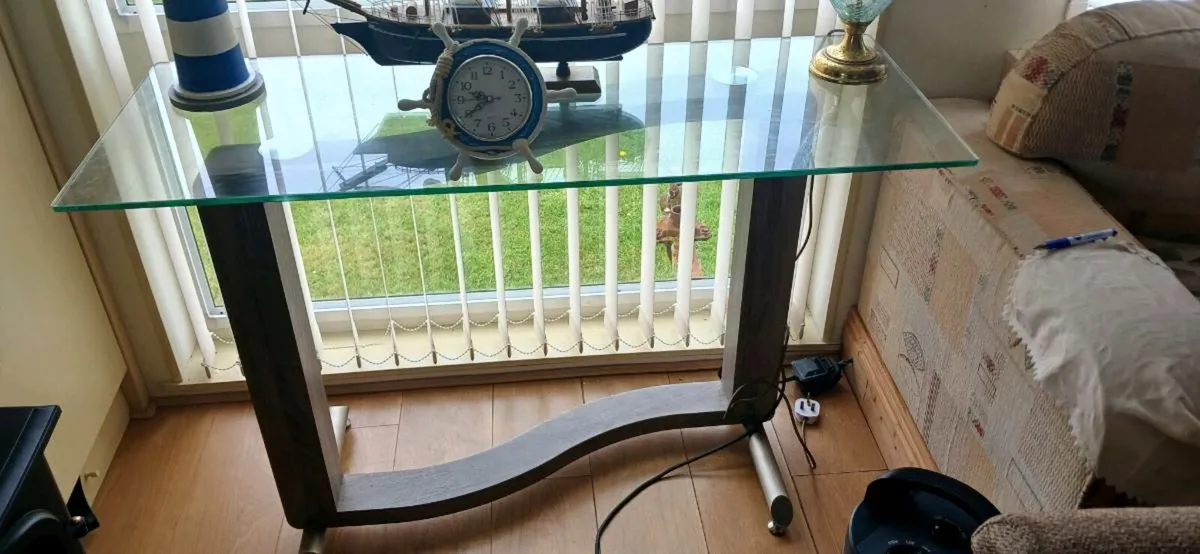 Hall glass top table - Image 1