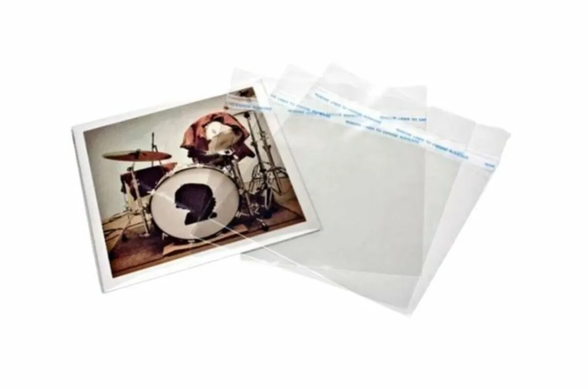 7" Inch Record Plastic Covers 45s Singles SEALABLE - Image 1