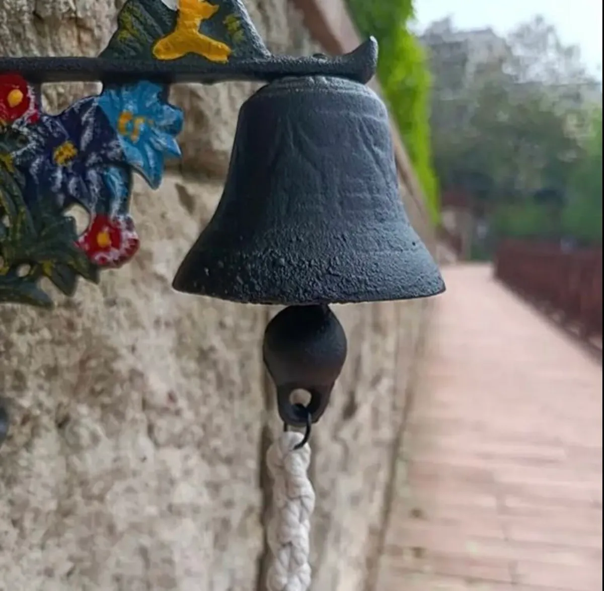 Cast Iron Hand-Painted Rooster Bell - Image 4
