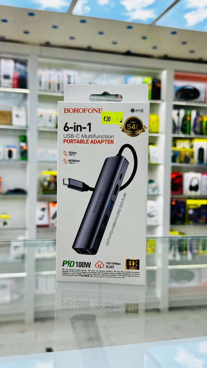 6-in-1 Type C multifunction portable adapter