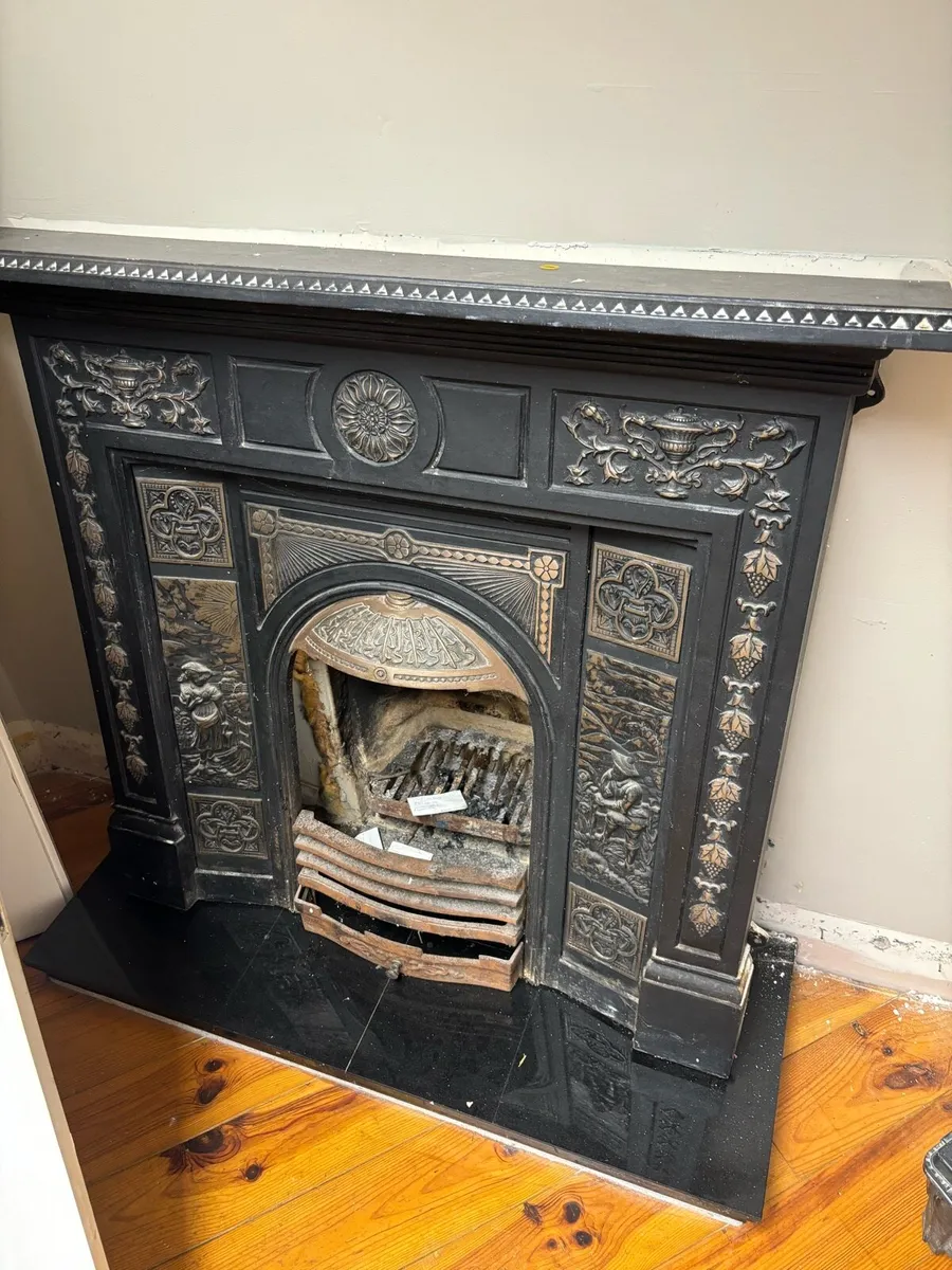 Cast Iron Fireplace ,Decorative Detailing -Vintage