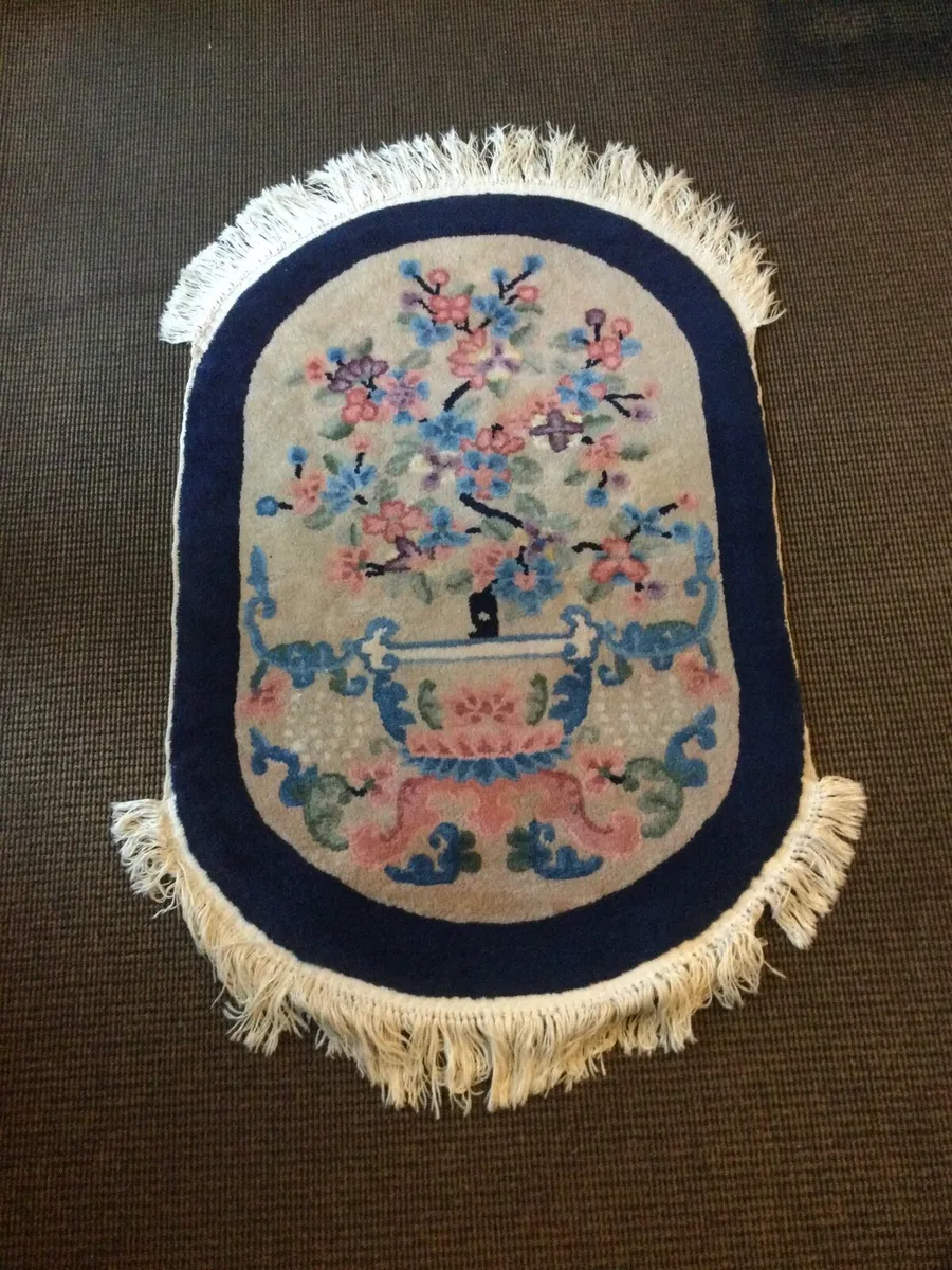 Pair Vintage Chinese Rugs - Image 1