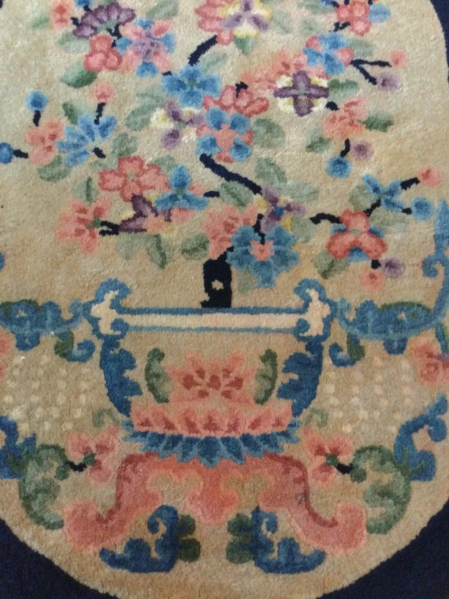 Pair Vintage Chinese Rugs - Image 2