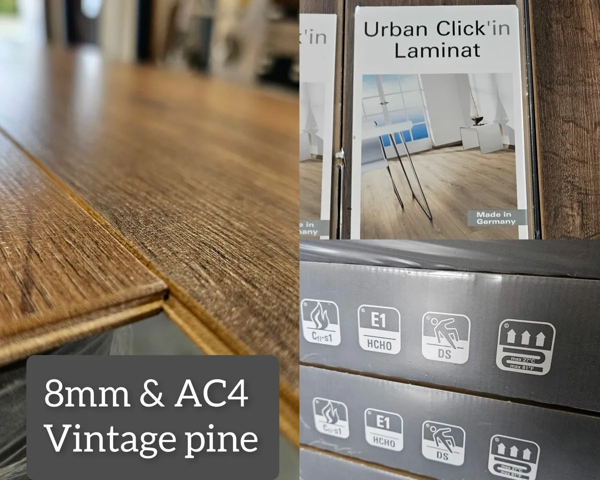 Click wood Flooring with Underlay - 8mm AC4 Rated, - Image 4