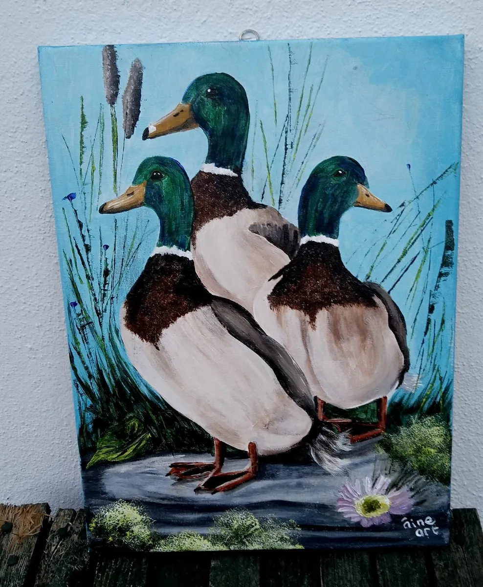 Original Painting  The Mallord Ducks