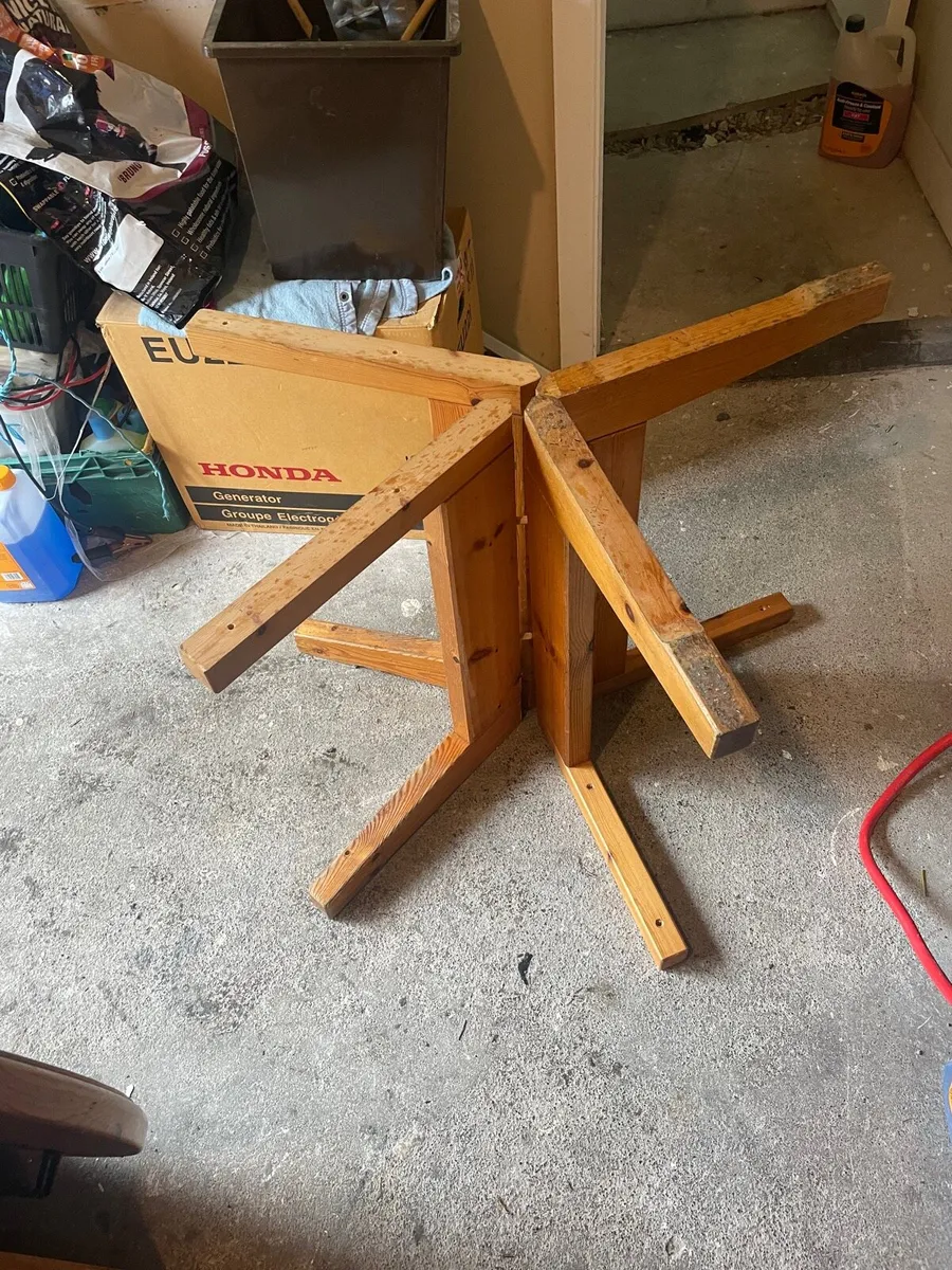 Round / oval pine extendable table - Image 4