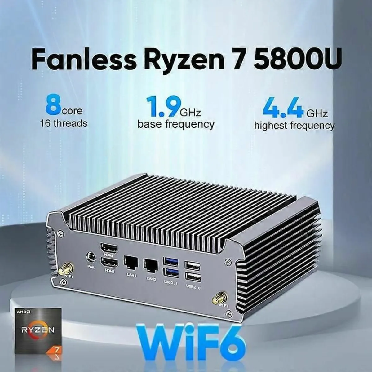 New   Unused  Fanless Mini PC  Topton FU0 - Image 3