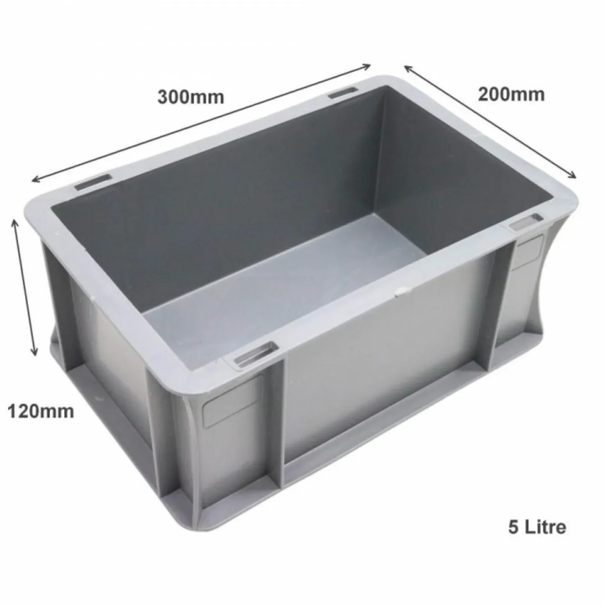 Pack of 10 - 5L heavy duty storage boxes - Image 1