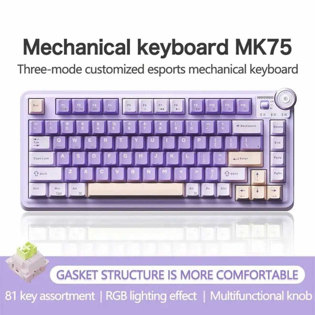Leopard MK75 Triple-Mode Mechanical Keyboard - Image 1