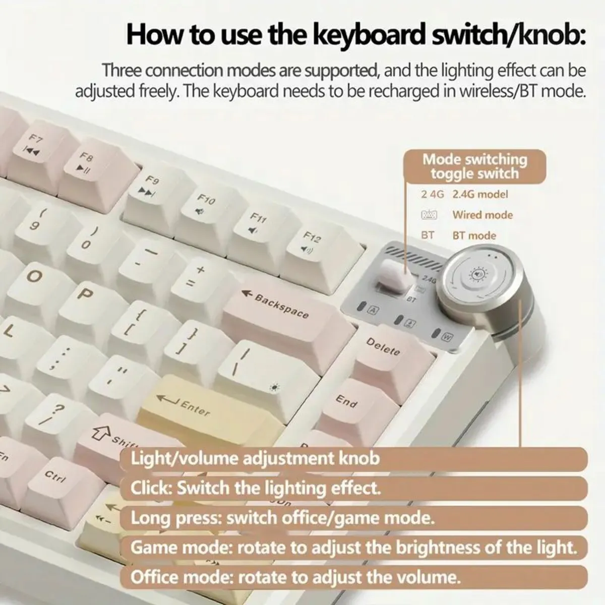 Leopard MK75 Triple-Mode Mechanical Keyboard - Image 2