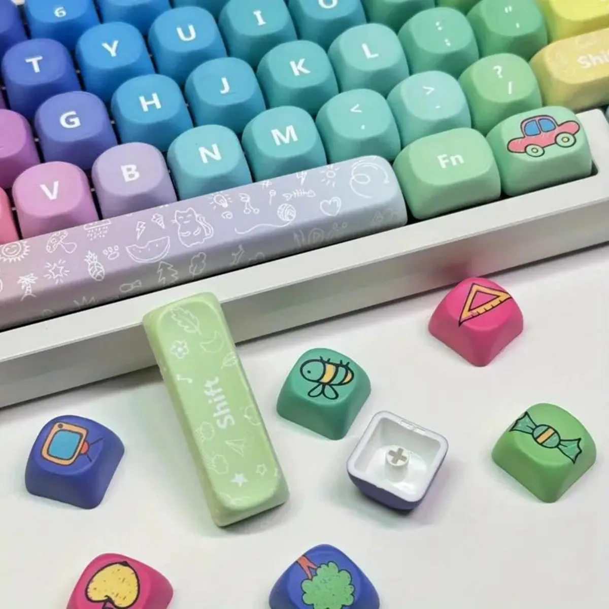 131 Keys PBT Keycap Set for Mechanical Keyboard - Image 3