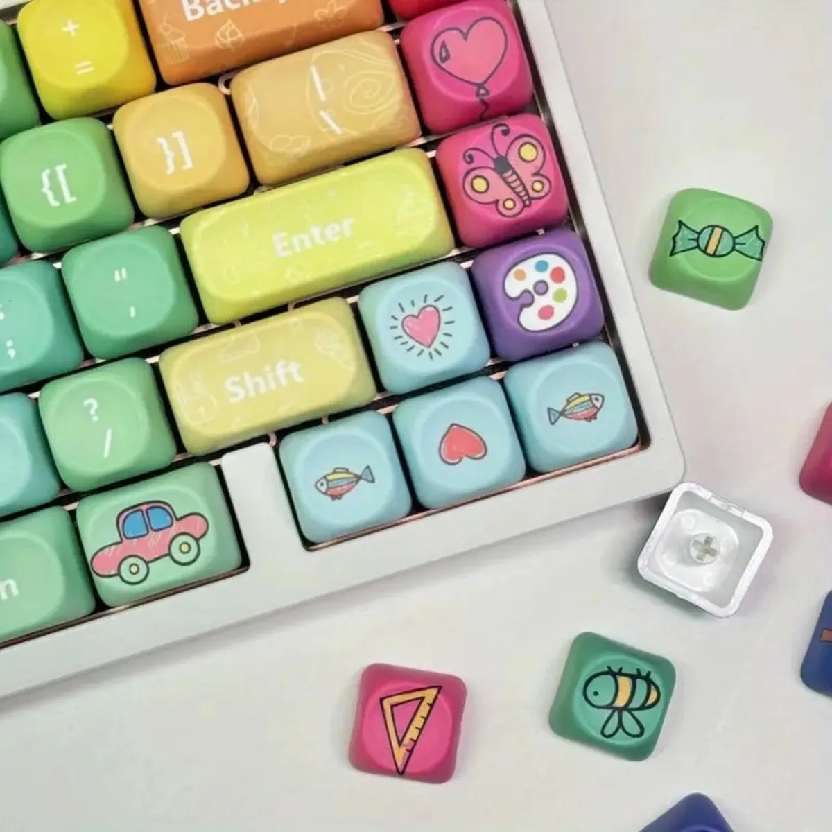 131 Keys PBT Keycap Set for Mechanical Keyboard - Image 4