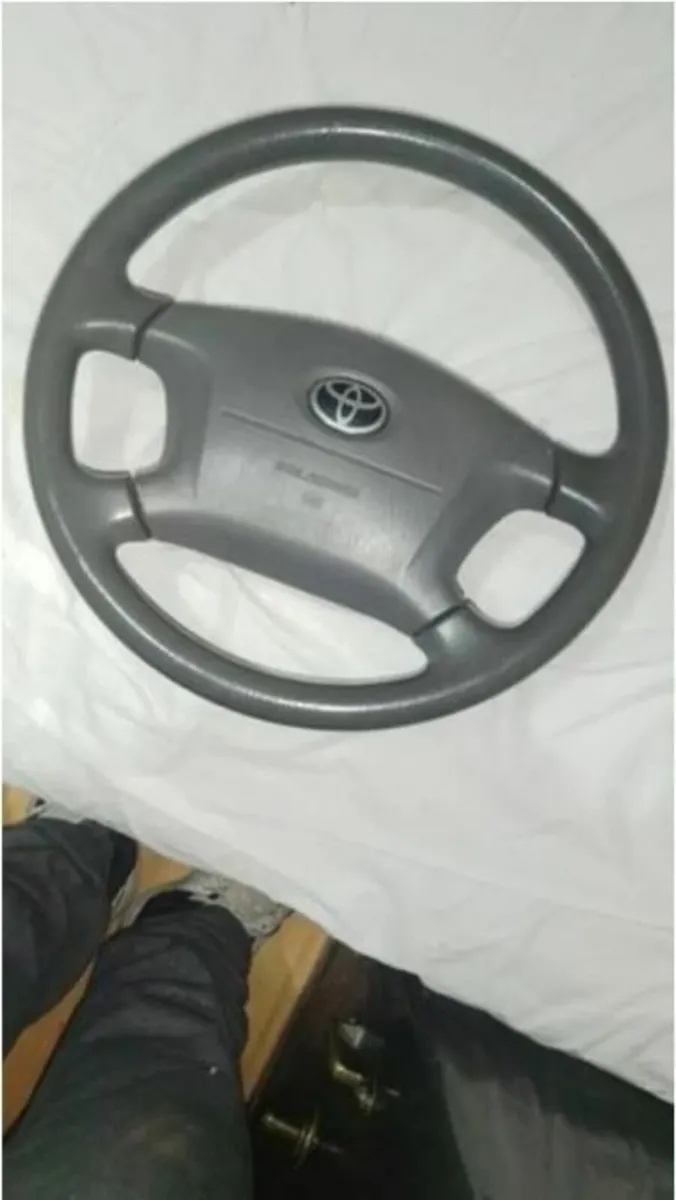 Toyota Corolla E11 97-02 Light Grey Steering Wheel - Image 1