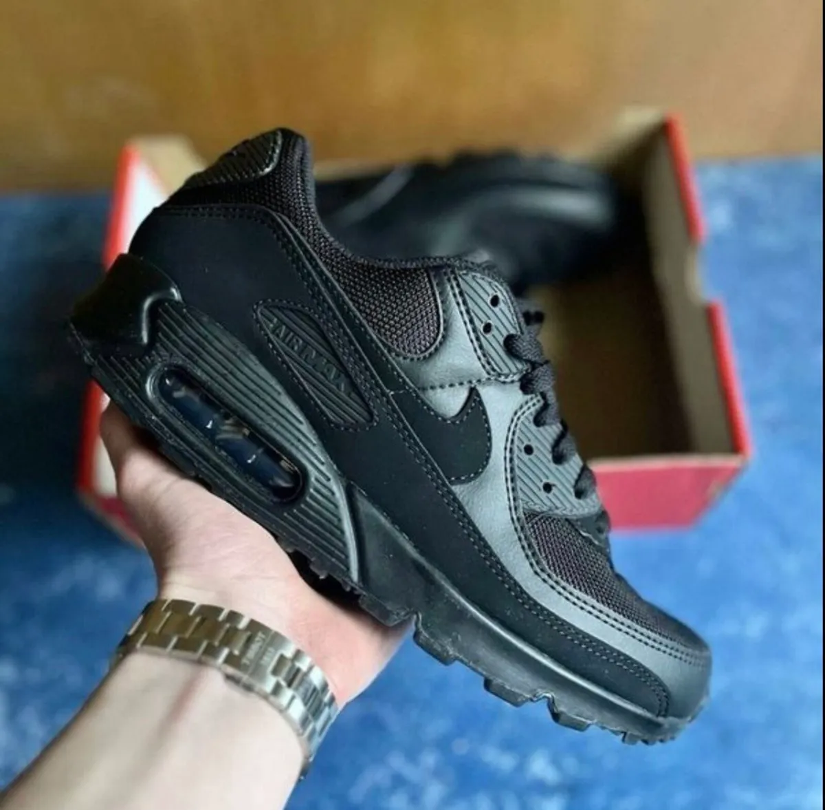 Nike Air Max Triple Black Ladies UK 6 - Image 1