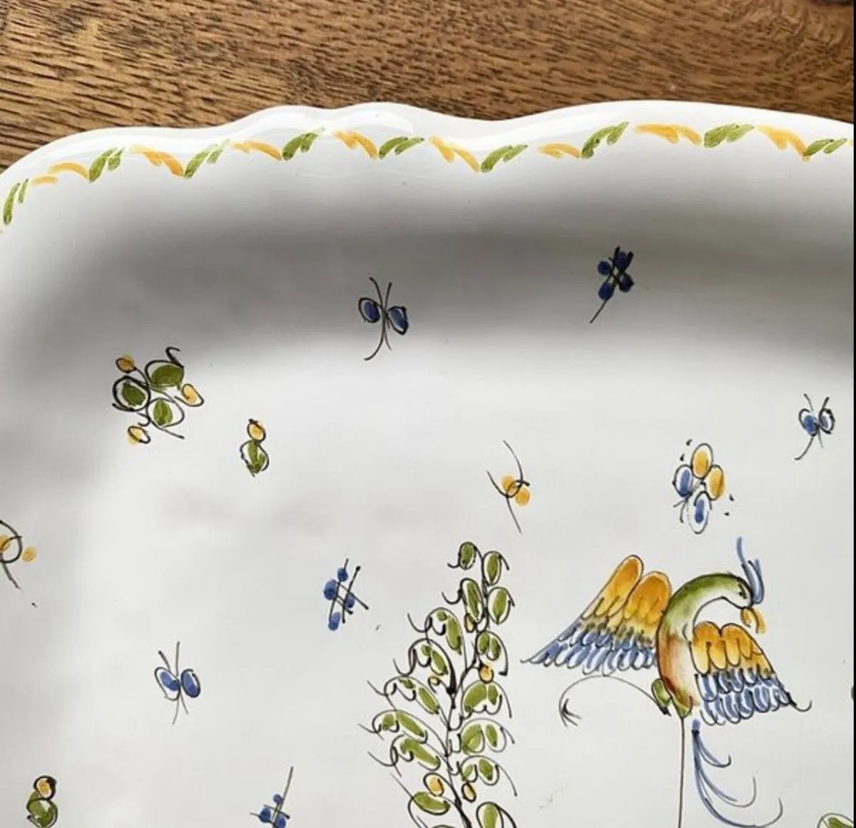 Vintage French Moustiers Decorative Faience Plate - Image 3
