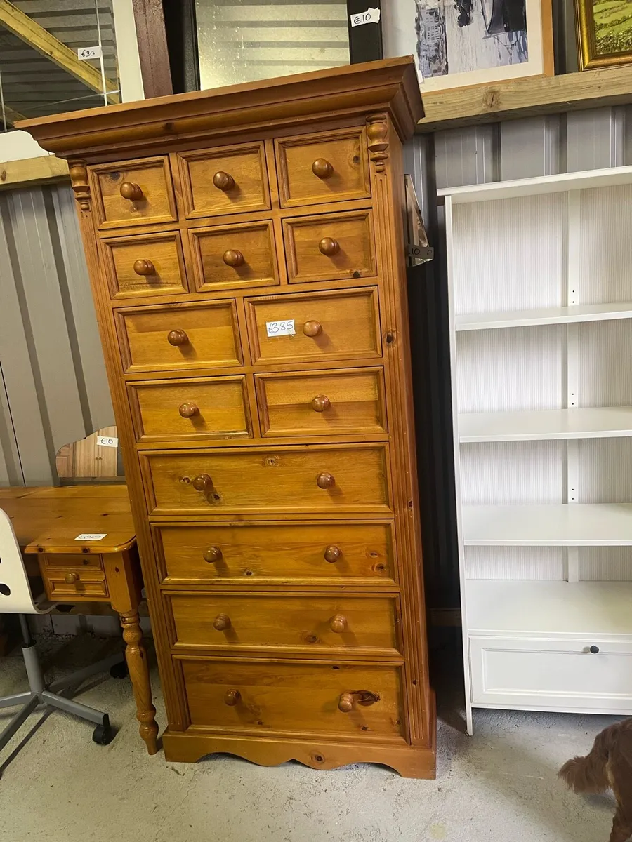 Large Tall pine chest of drawers - Image 2