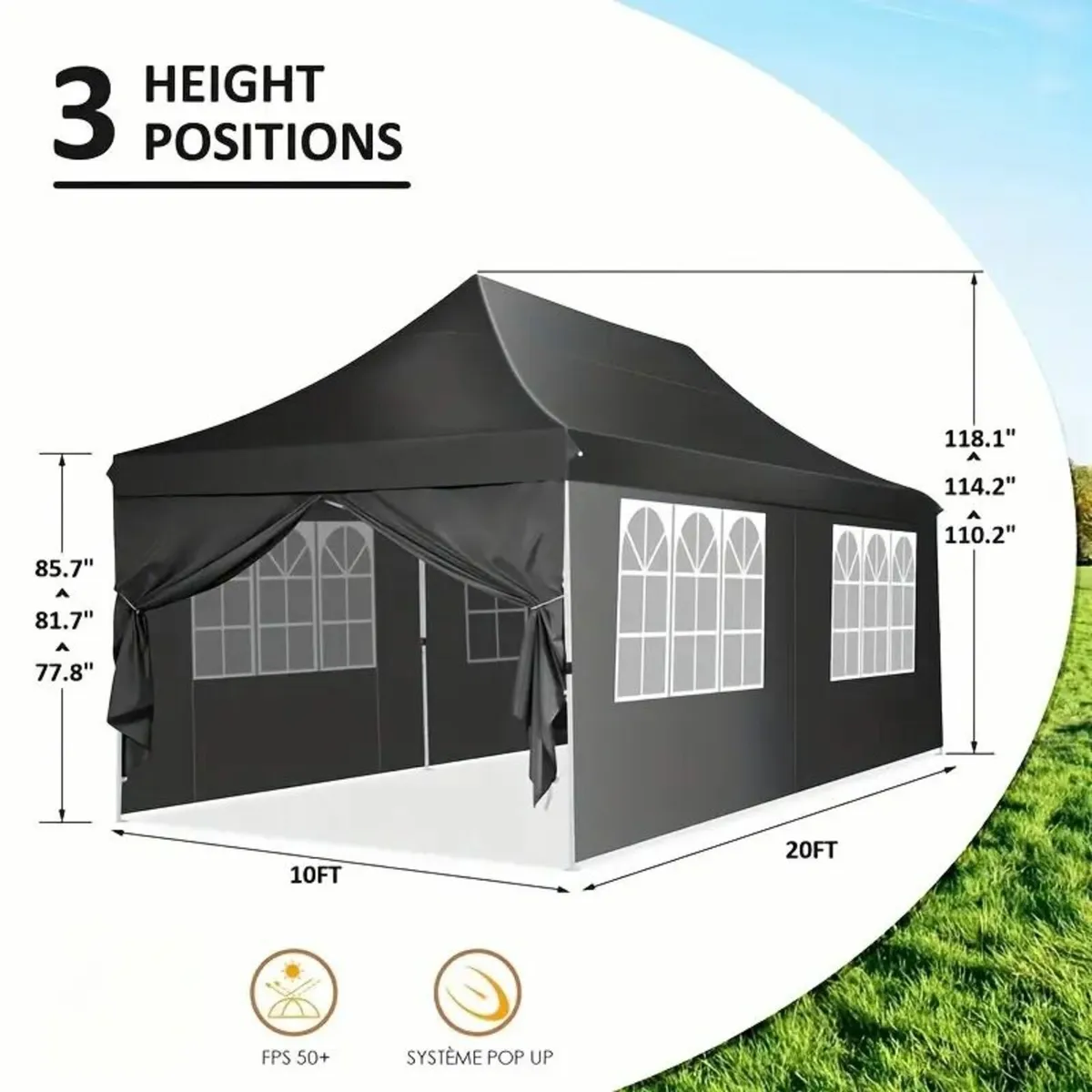 3x6m Foldable Outdoor Tents - Image 4