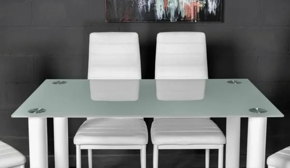 Glass Dining Table Set 4 Seater Free delivery - Image 4