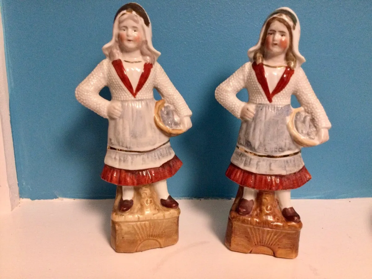 Antique Pair of Dutch Girls - Image 1