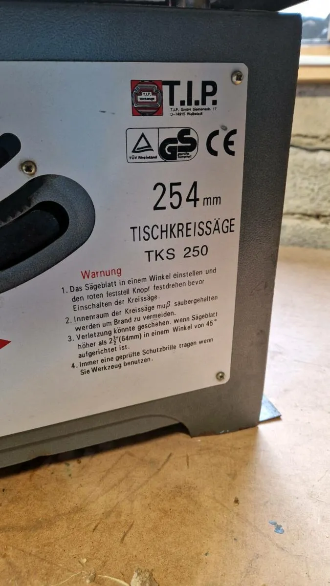 254mm table top saw 1500w - Image 2