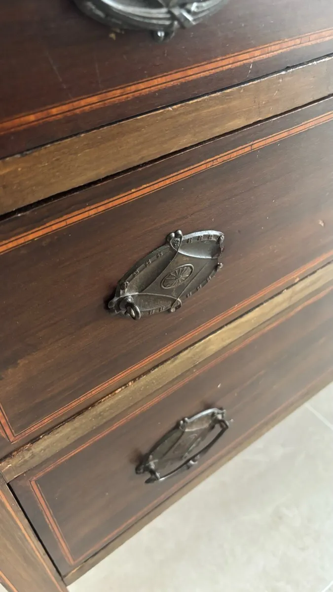 EDWARDIAN MAHOGANY & INLAID DRESSING CHEST - Image 3