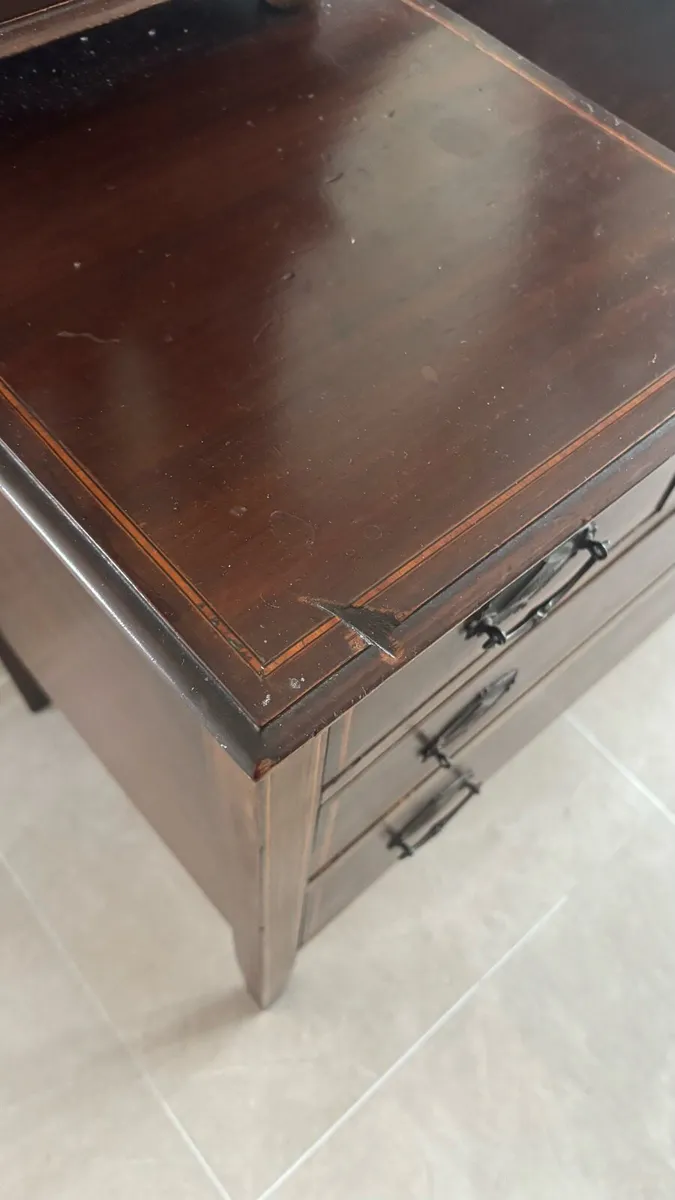 EDWARDIAN MAHOGANY & INLAID DRESSING CHEST - Image 4