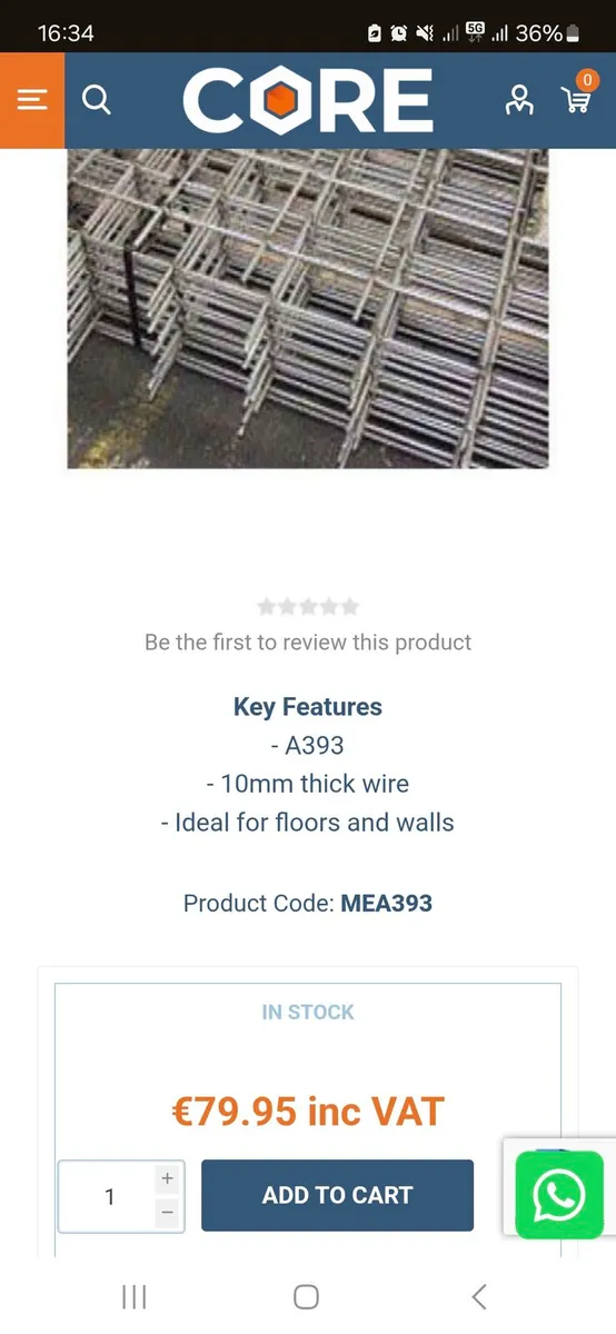 6 no sheets of A393 mesh 4.2m×2.4m - Image 2