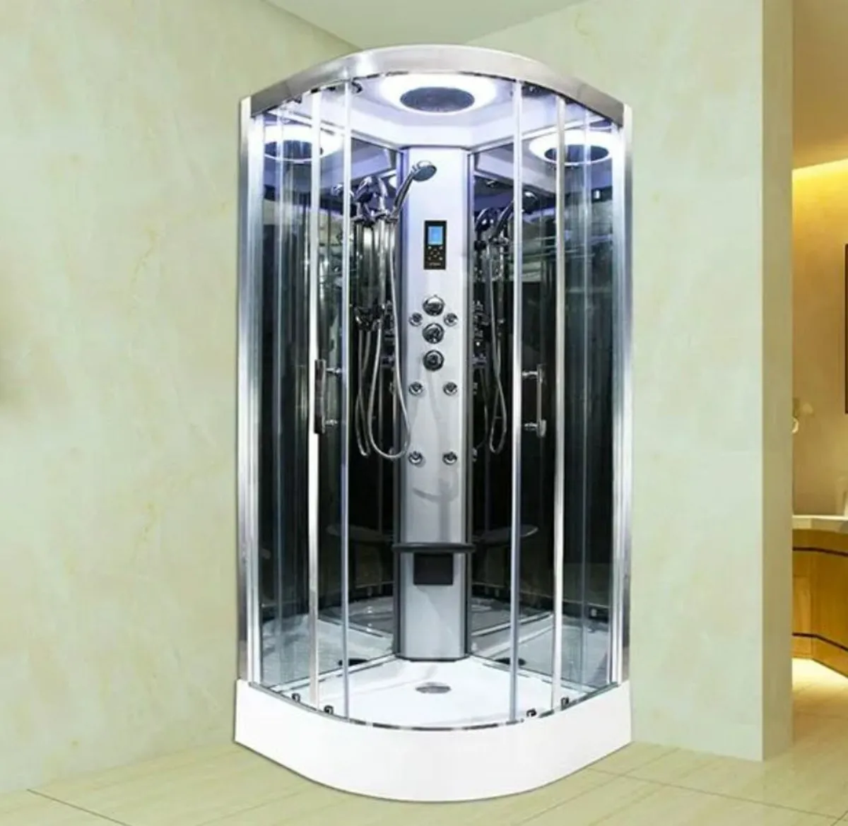 Premium Steam Shower Pod - 900mm Quadrant - Image 1