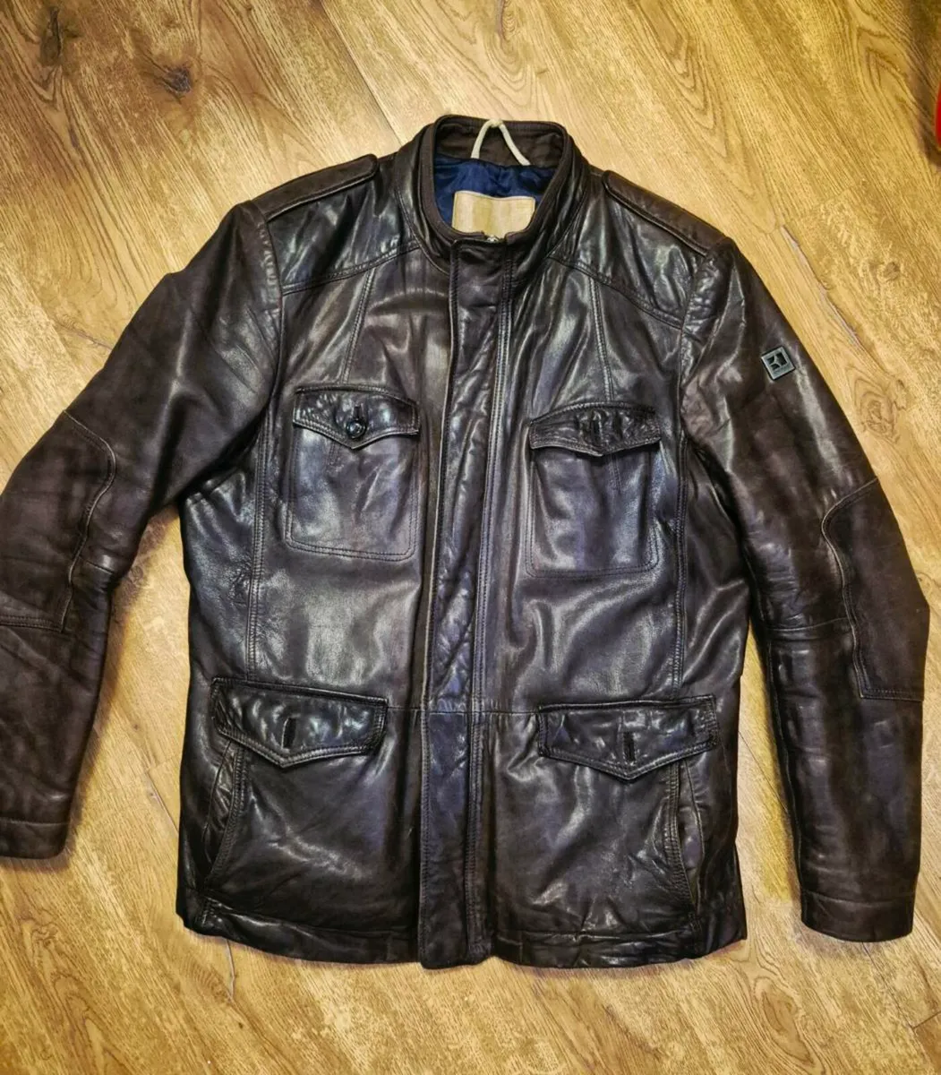 Boss Orange Leather Jacket Size M/L - Image 1