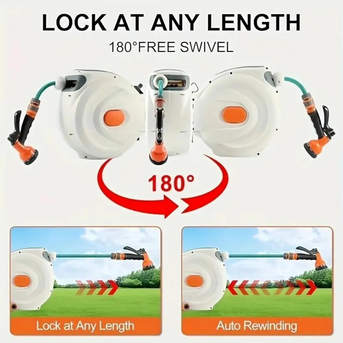 Durable 180° Rotating Garden Hose - Image 2