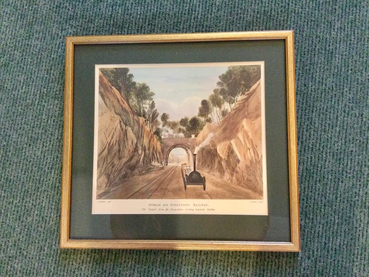 Pair “Dublin and Kingstown Railway” Prints - Image 1