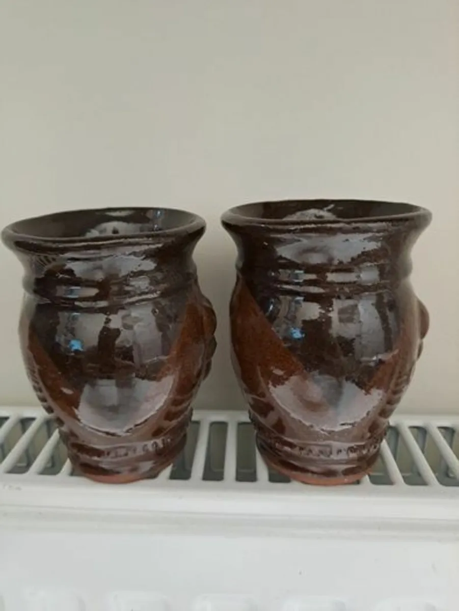 Vintage Clay cups for wine 6 - Image 2