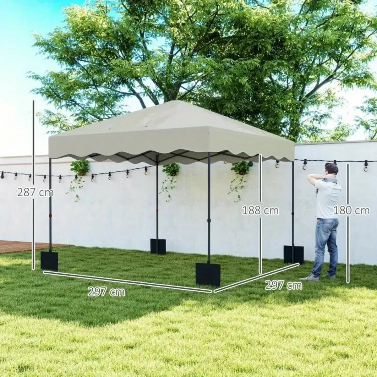 Outsunny Pavilion Approximately 3X3M - Image 2