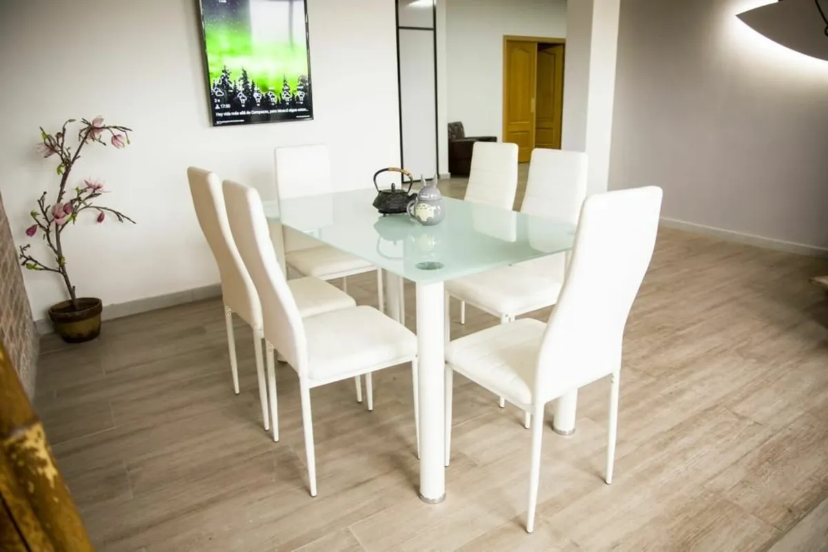 Glass Dining Table Set 6 chairs FREE Delivery - Image 3