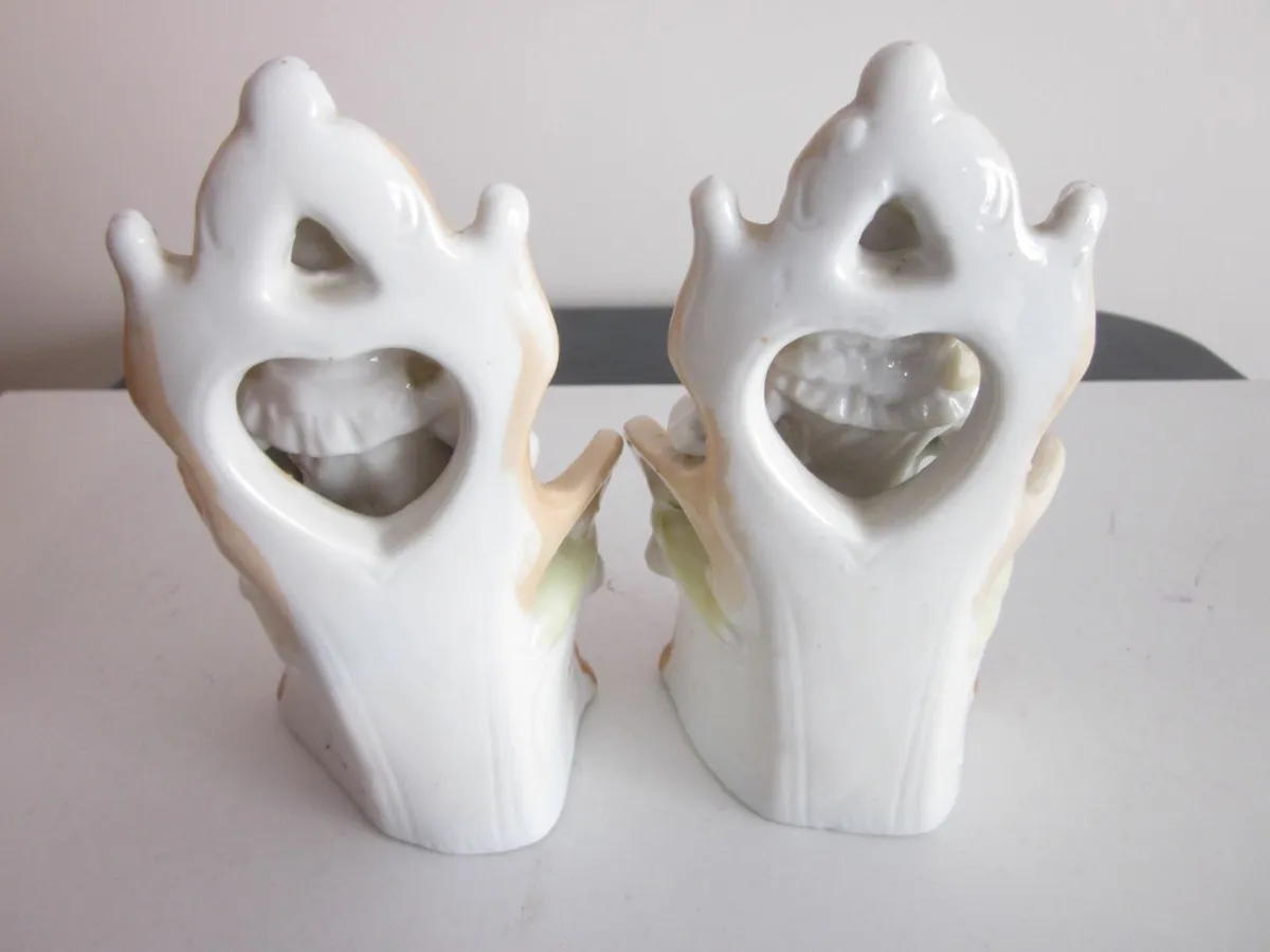Pair of Porcelain Boy/Girl in Chair With Cat, Ger - Image 4