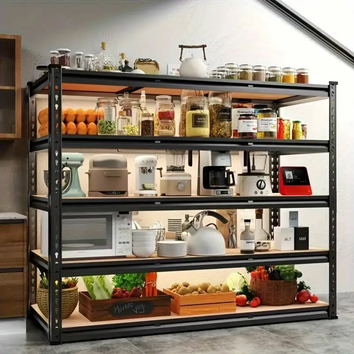 5-Tier Adjustable Industrial Metal Storage Rack - Image 3